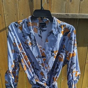 Who What Wear Faux Wrap Dress